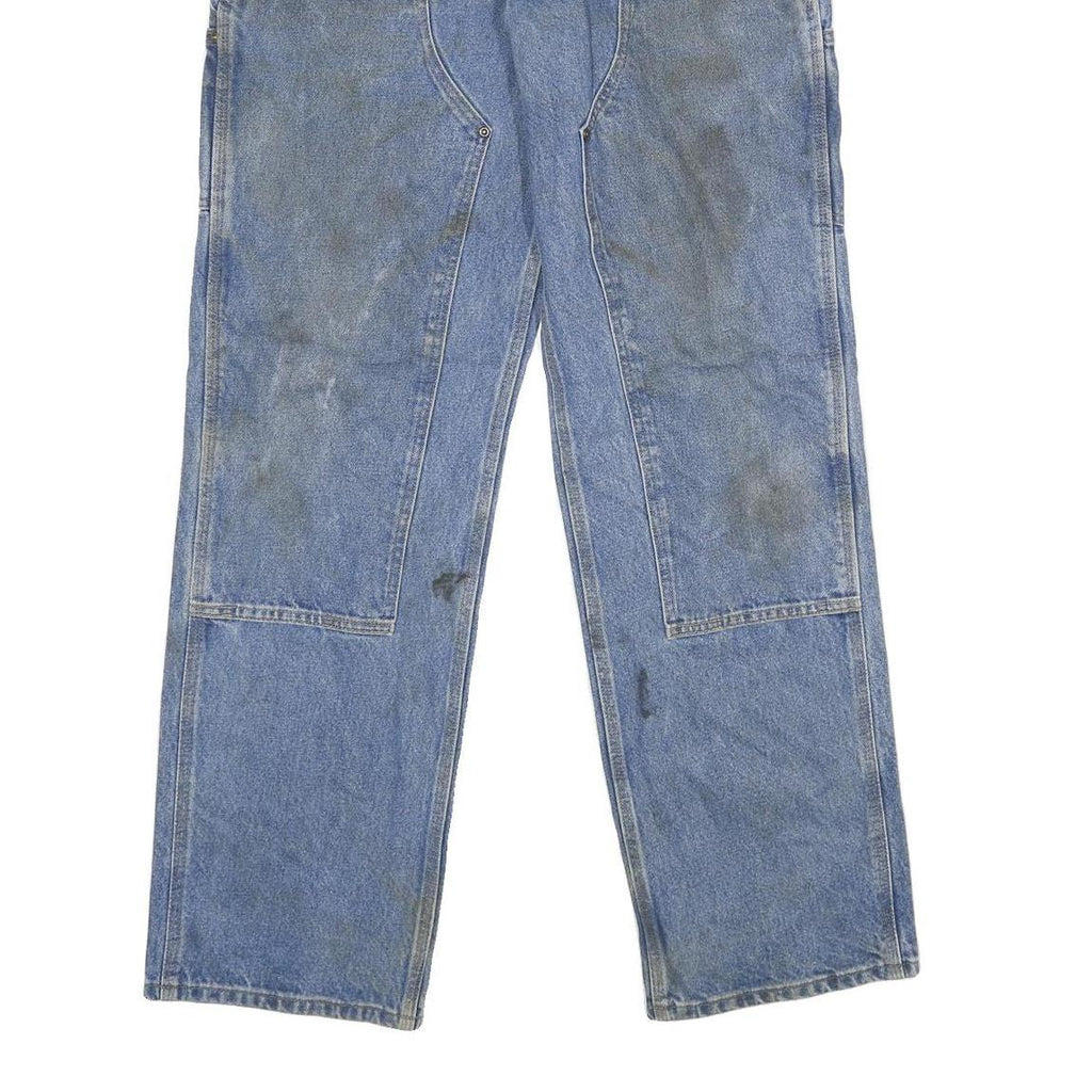 CARHARTT Mens Jeans Blue Loose Straight Denim W33 L34 Workwear Heavy Duty