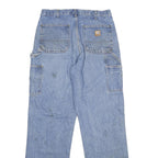 CARHARTT Mens Jeans Blue Loose Straight Denim W33 L34 Workwear Heavy Duty