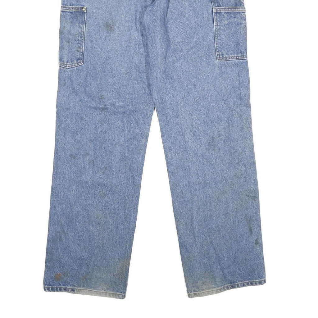 CARHARTT Mens Jeans Blue Loose Straight Denim W33 L34 Workwear Heavy Duty