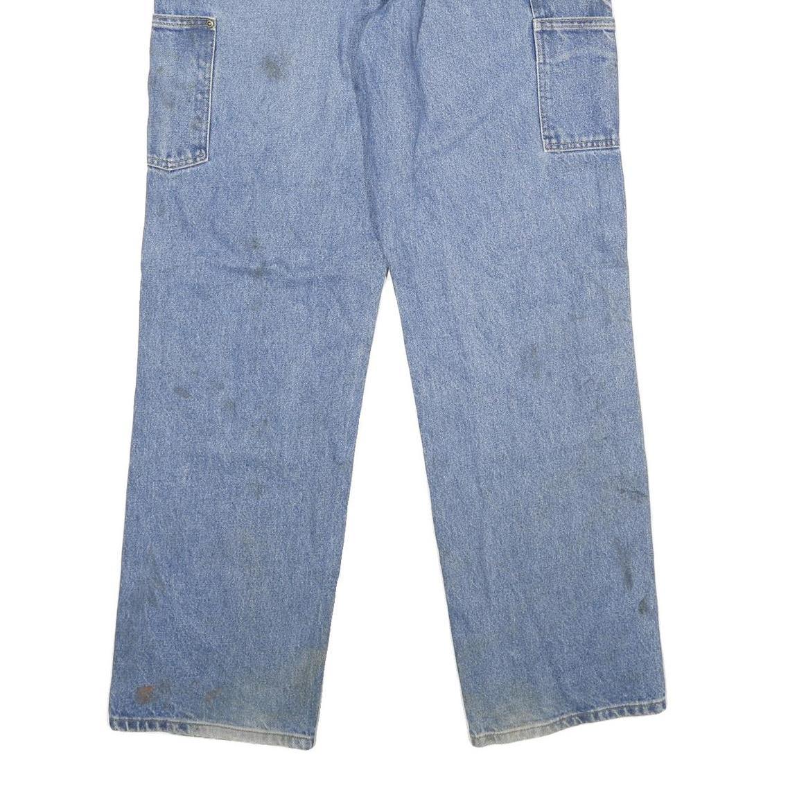 CARHARTT Mens Jeans Blue Loose Straight Denim W33 L34 Workwear Heavy Duty