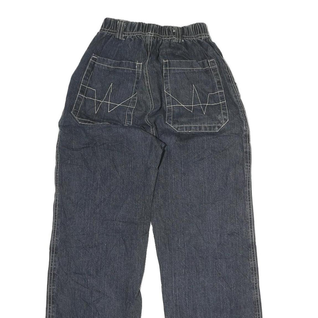 BEI BEI Womens Relaxed Blue Denim Jeans W10 L26 Embroidered Casual Pocket