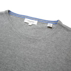 CALVIN KLEIN Mens Grey Black Blue Striped Crew Neck Basic Knit Jumper XL Cotton