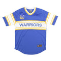 NBA Mens Blue & Yellow Warriors Graphic T-Shirt S Short Sleeve V-Neck