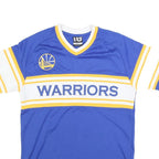 NBA Mens Blue & Yellow Warriors Graphic T-Shirt S Short Sleeve V-Neck