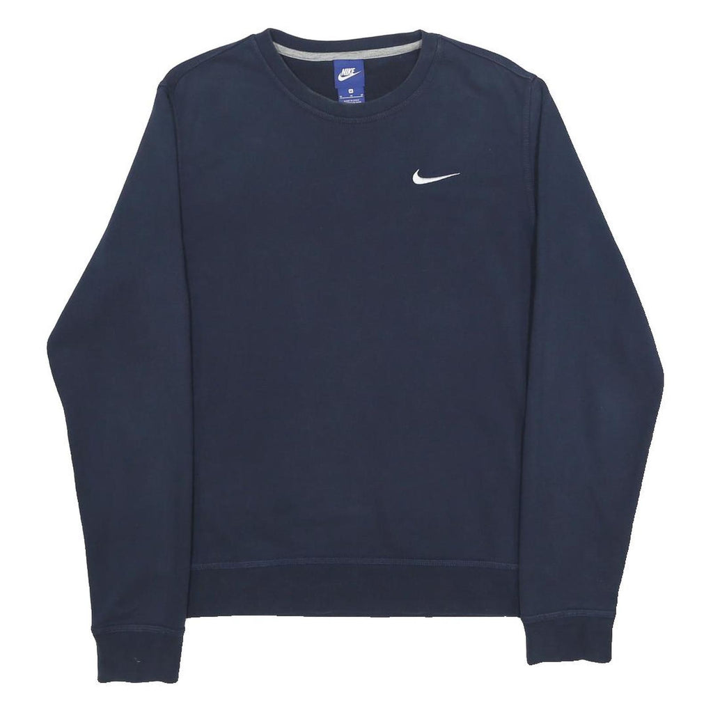 NIKE Mens Blue Crew Neck M Sweatshirt Cotton Blend Casual Sportswear