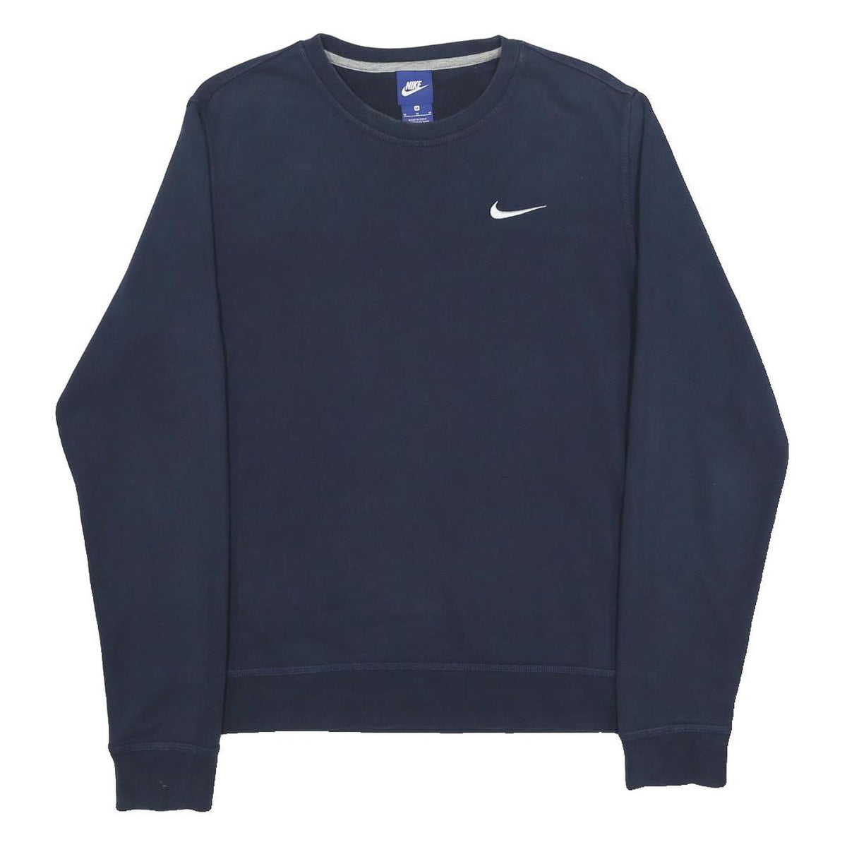 NIKE Mens Blue Crew Neck M Sweatshirt Cotton Blend Casual Sportswear