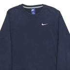 NIKE Mens Blue Crew Neck M Sweatshirt Cotton Blend Casual Sportswear