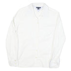 TOMMY HILFIGER Womens White Shirt M Classic Button Long Sleeve Casual Cotton