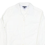 TOMMY HILFIGER Womens White Shirt M Classic Button Long Sleeve Casual Cotton