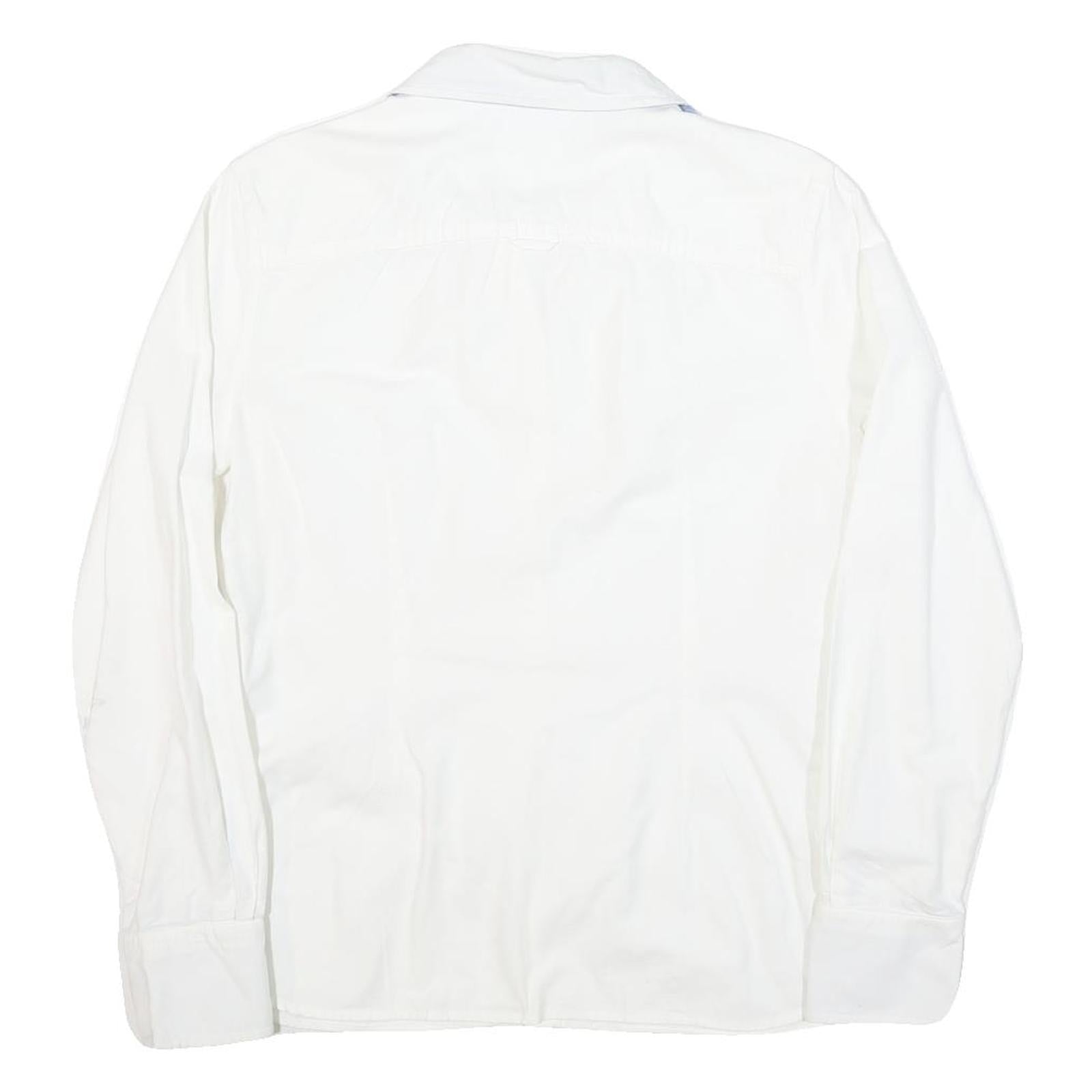 TOMMY HILFIGER Womens White Shirt M Classic Button Long Sleeve Casual Cotton