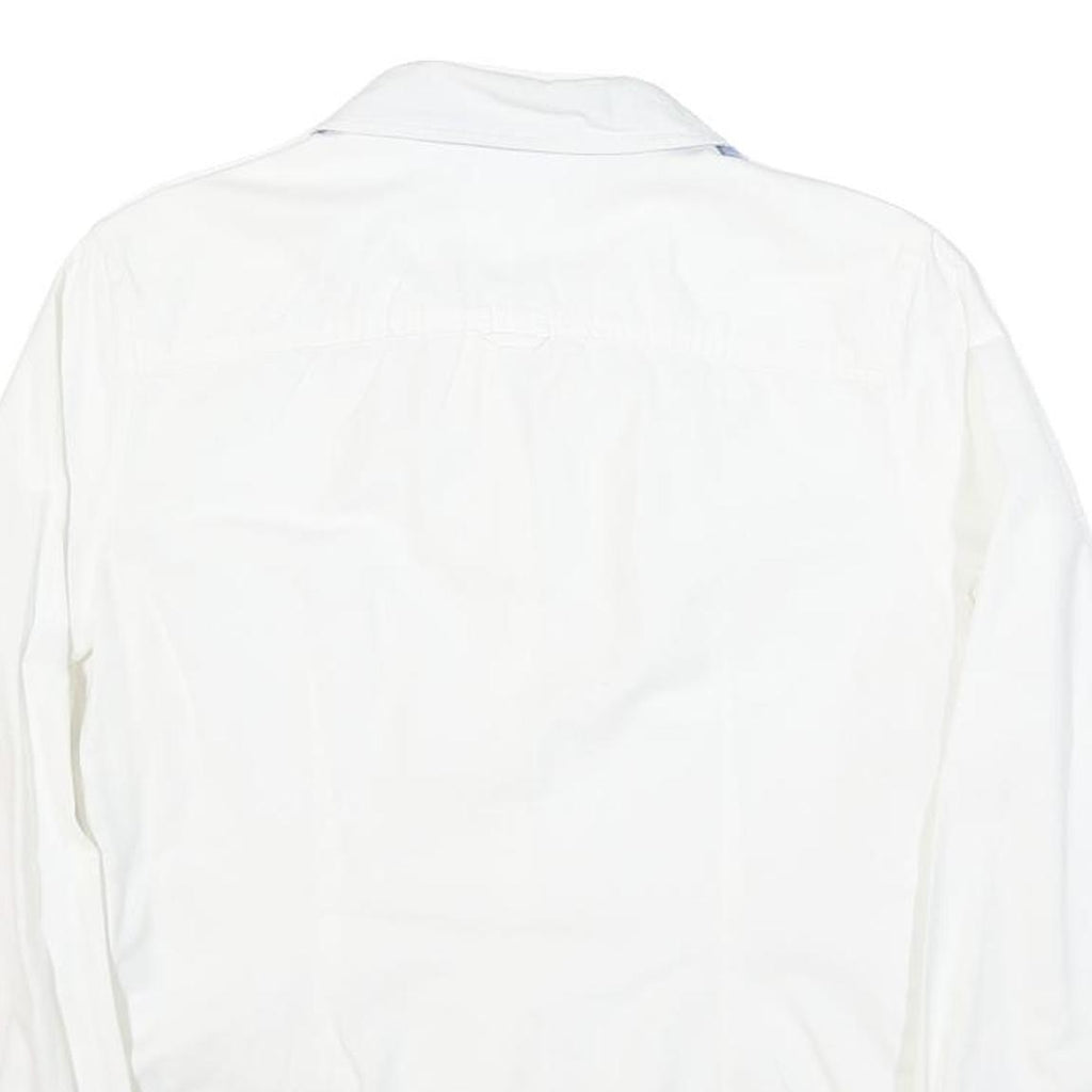 TOMMY HILFIGER Womens White Shirt M Classic Button Long Sleeve Casual Cotton
