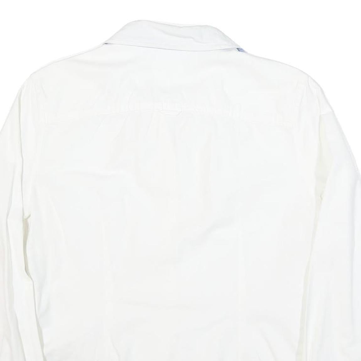 TOMMY HILFIGER Womens White Shirt M Classic Button Long Sleeve Casual Cotton