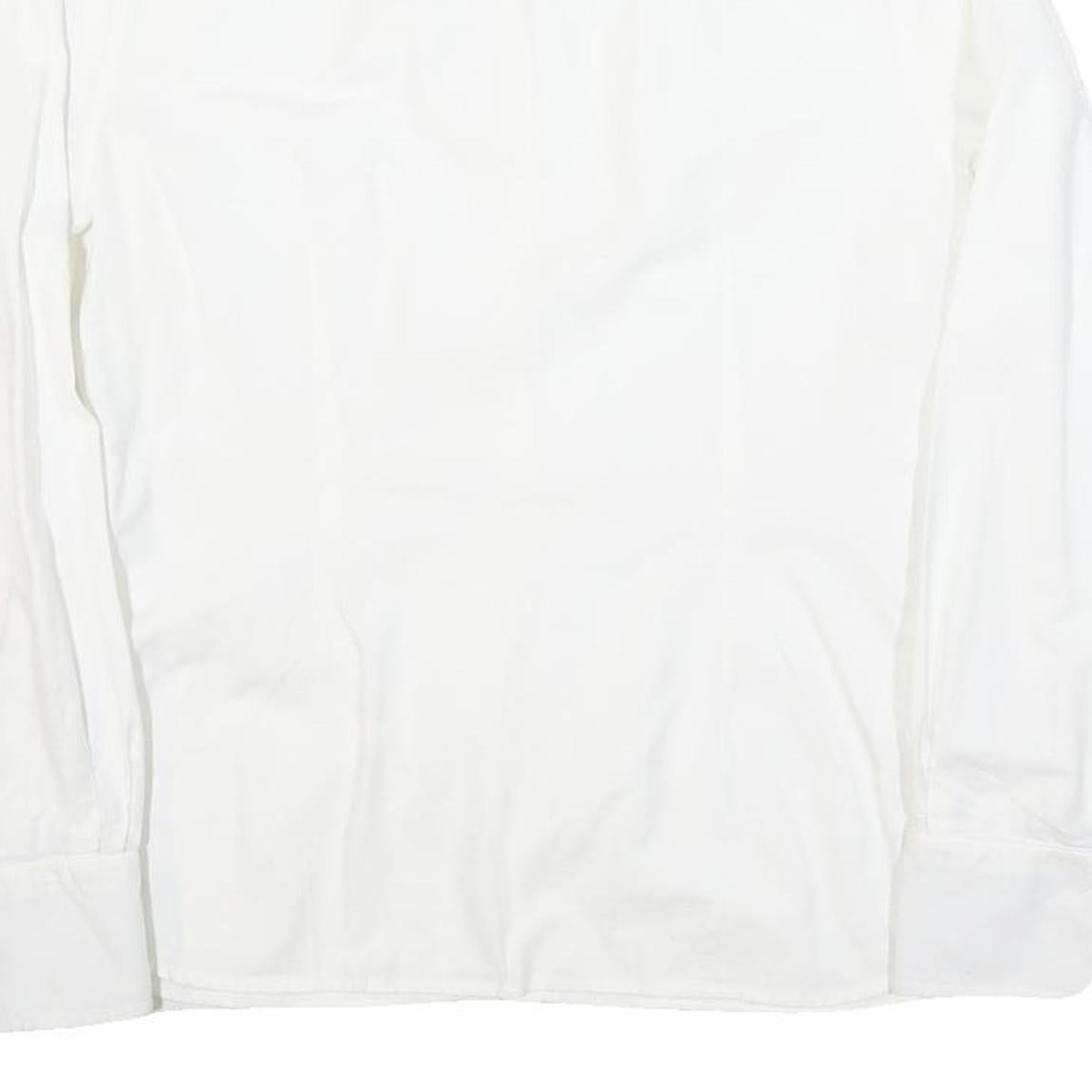 TOMMY HILFIGER Womens White Shirt M Classic Button Long Sleeve Casual Cotton