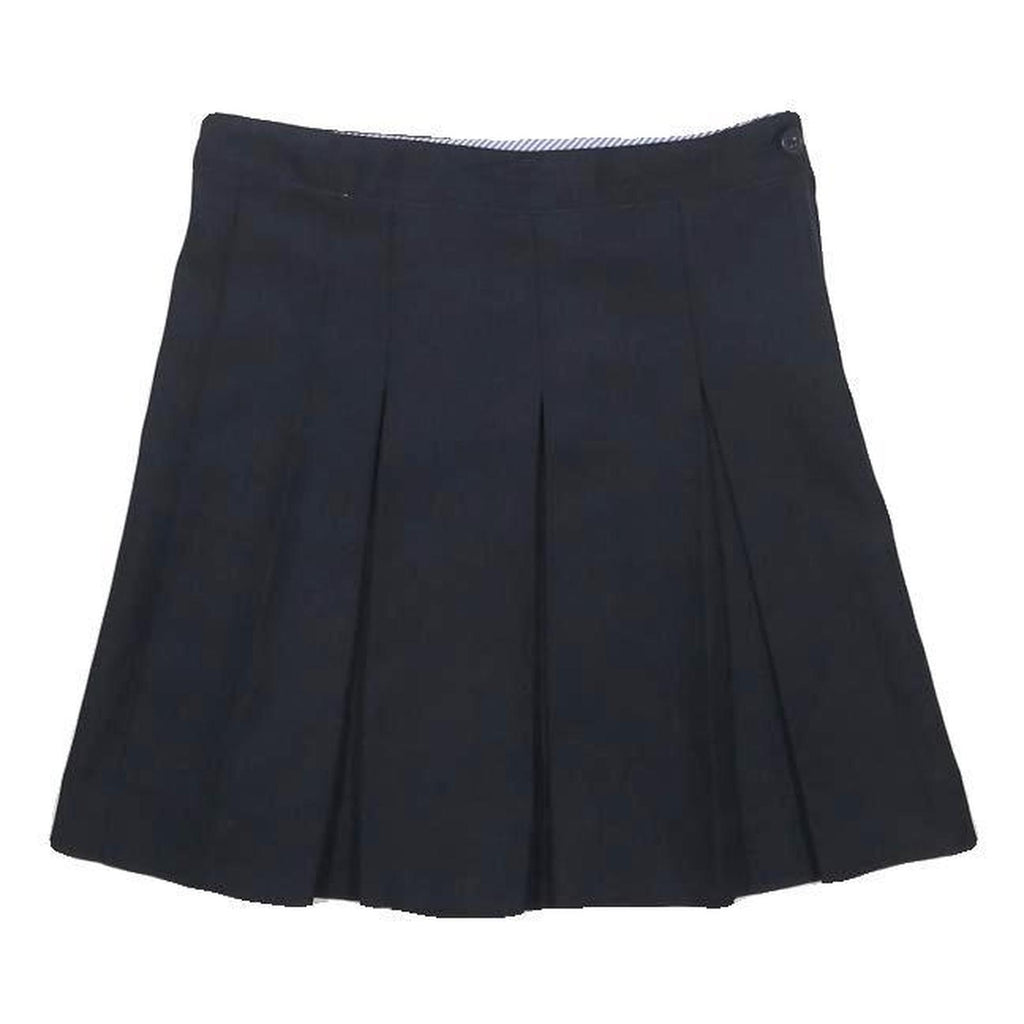 TOMMY HILFIGER Girls Navy Pleated Knee Length Polyester Skirt 8Y School Uniform