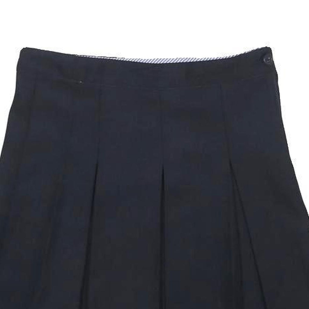 TOMMY HILFIGER Girls Navy Pleated Knee Length Polyester Skirt 8Y School Uniform