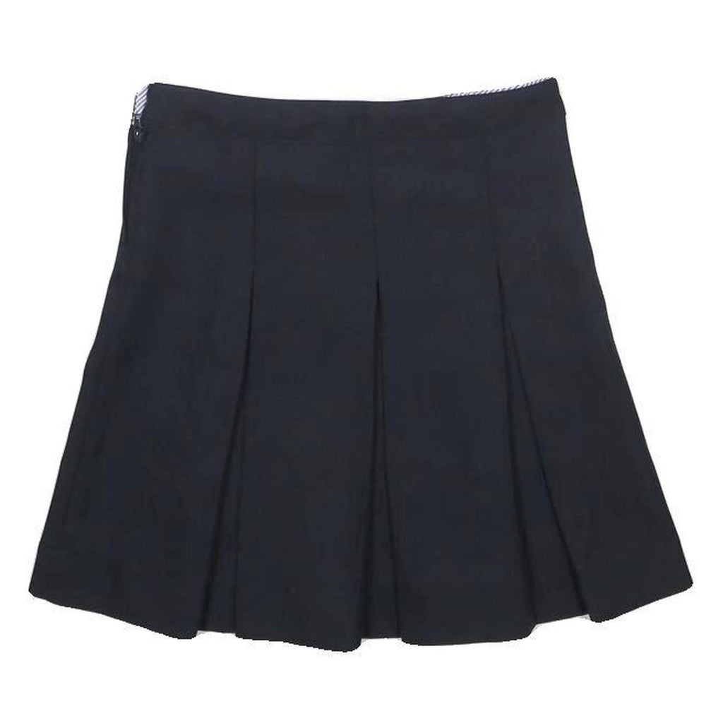 TOMMY HILFIGER Girls Navy Pleated Knee Length Polyester Skirt 8Y School Uniform