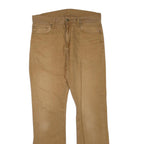 CARHARTT Womens Regular Fit Beige Denim W34 L32 Classic Straight Zip Jeans