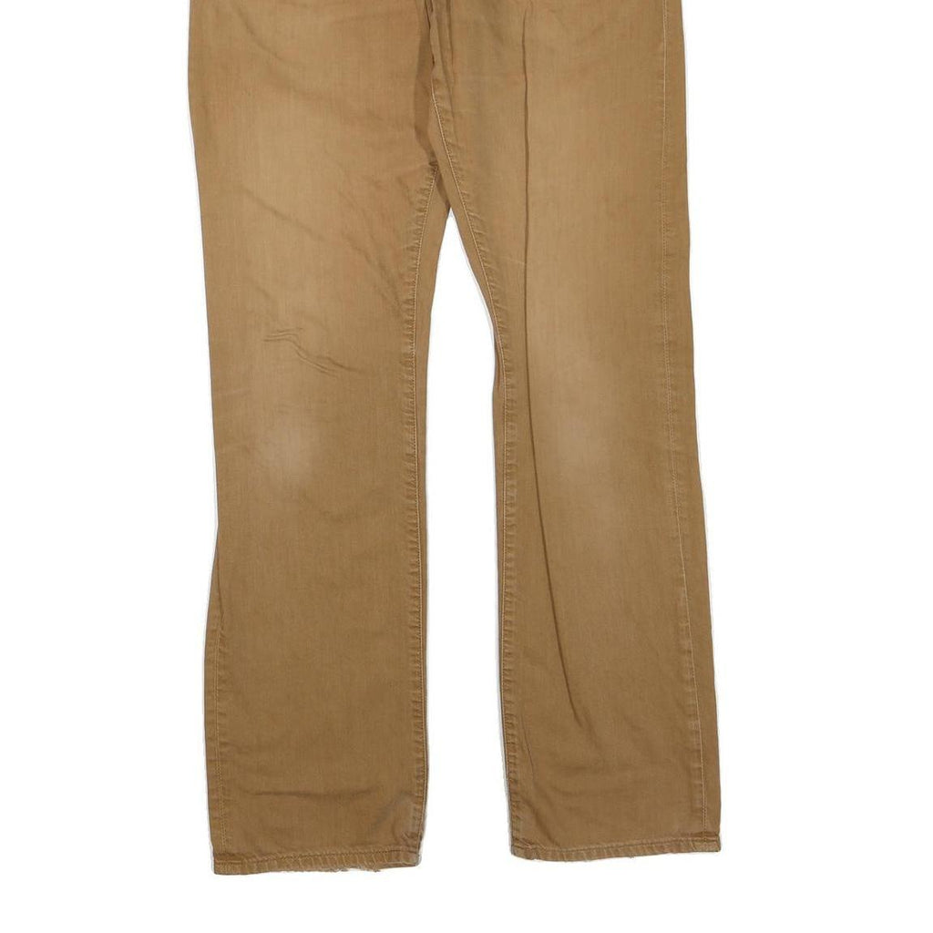 CARHARTT Womens Regular Fit Beige Denim W34 L32 Classic Straight Zip Jeans