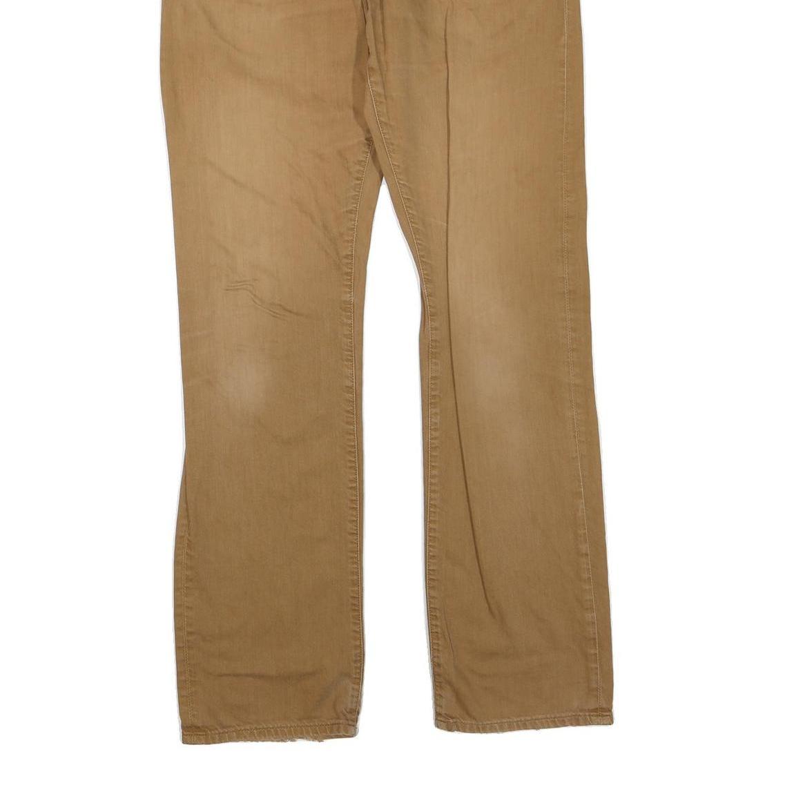 CARHARTT Womens Regular Fit Beige Denim W34 L32 Classic Straight Zip Jeans