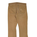 CARHARTT Womens Regular Fit Beige Denim W34 L32 Classic Straight Zip Jeans