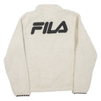 FILA Womens Fleece Beige 1/4 Zip UK 14