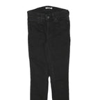 LEVI'S Womens Black Slim Skinny Denim Medium W24 L28 Cotton Blend Zip Jeans
