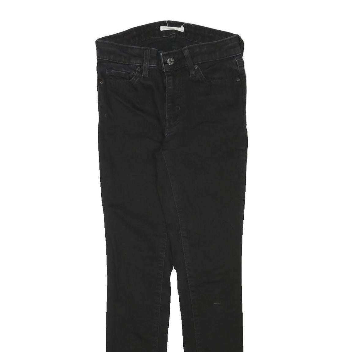 LEVI'S Womens Black Slim Skinny Denim Medium W24 L28 Cotton Blend Zip Jeans