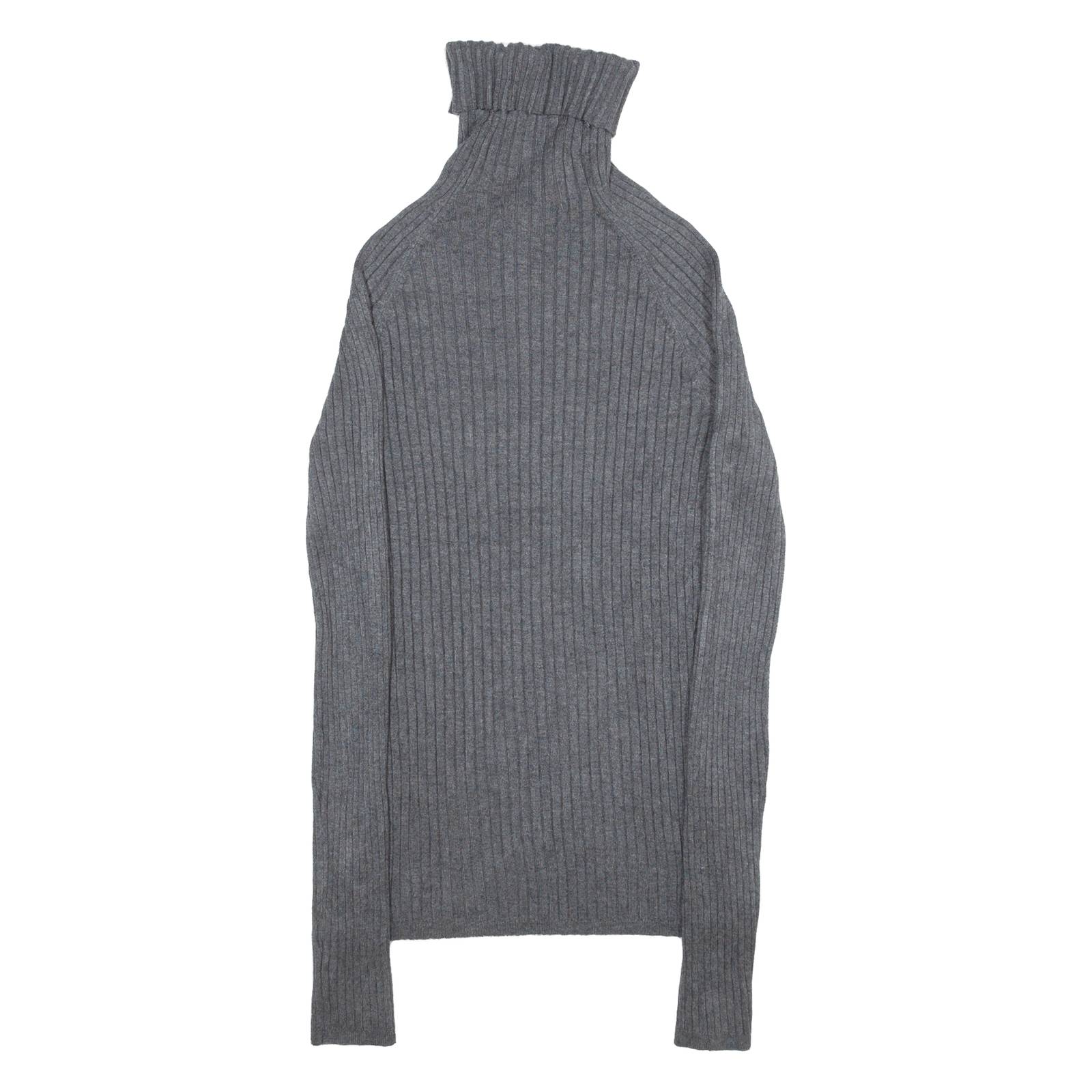 INTERNATIONAL CONCEPTS Stretch Womens Jumper Grey Roll Neck Tight Knit M