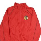 NHL Mens Red Jacket XL Polyester Plain Zip Up Lightweight Sportswear