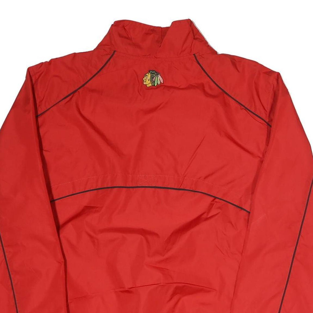 NHL Mens Red Jacket XL Polyester Plain Zip Up Lightweight Sportswear