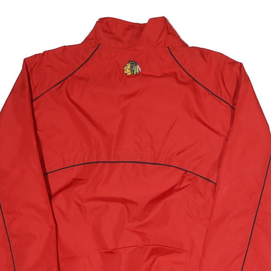 NHL Mens Red Jacket XL Polyester Plain Zip Up Lightweight Sportswear