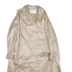 CLAUDE HAVREY Womens Beige Long Sleeve Button Jacket L Polyester Plain Elegant