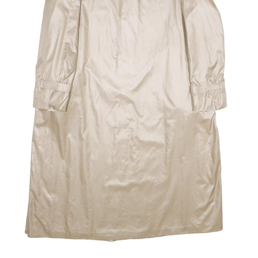 CLAUDE HAVREY Womens Beige Long Sleeve Button Jacket L Polyester Plain Elegant