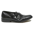 CITY Mens Classic Leather Black Formal Shoes UK 7.5 Smart Office Loafers