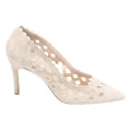 DUNE Womens Suede Cream Scalloped Edge Pointed Toe Court Shoes UK 5 Elegant Chic
