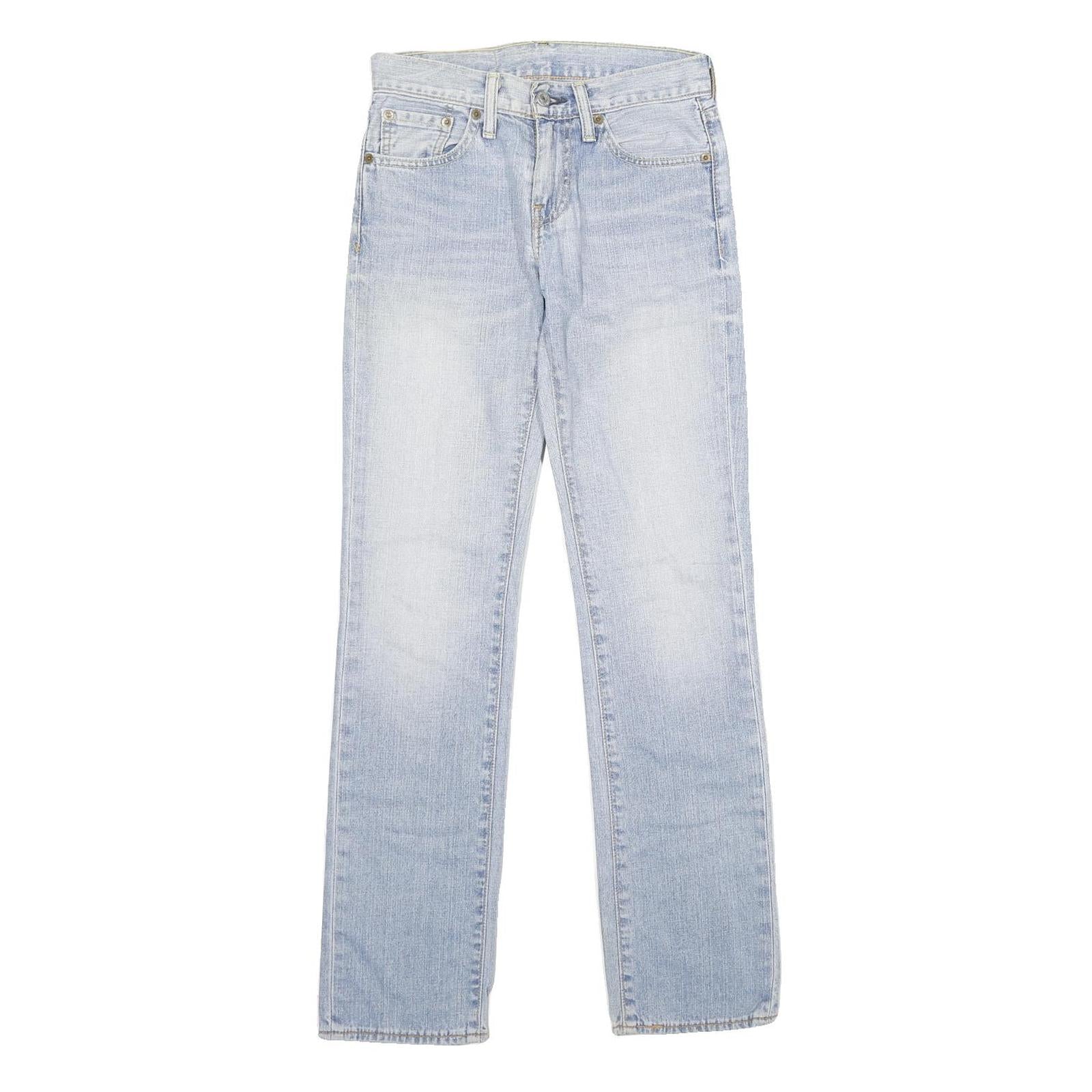 LEVI'S 511 Slim Mens Jeans Blue Denim Light W27 L32 Slim Fit Zip