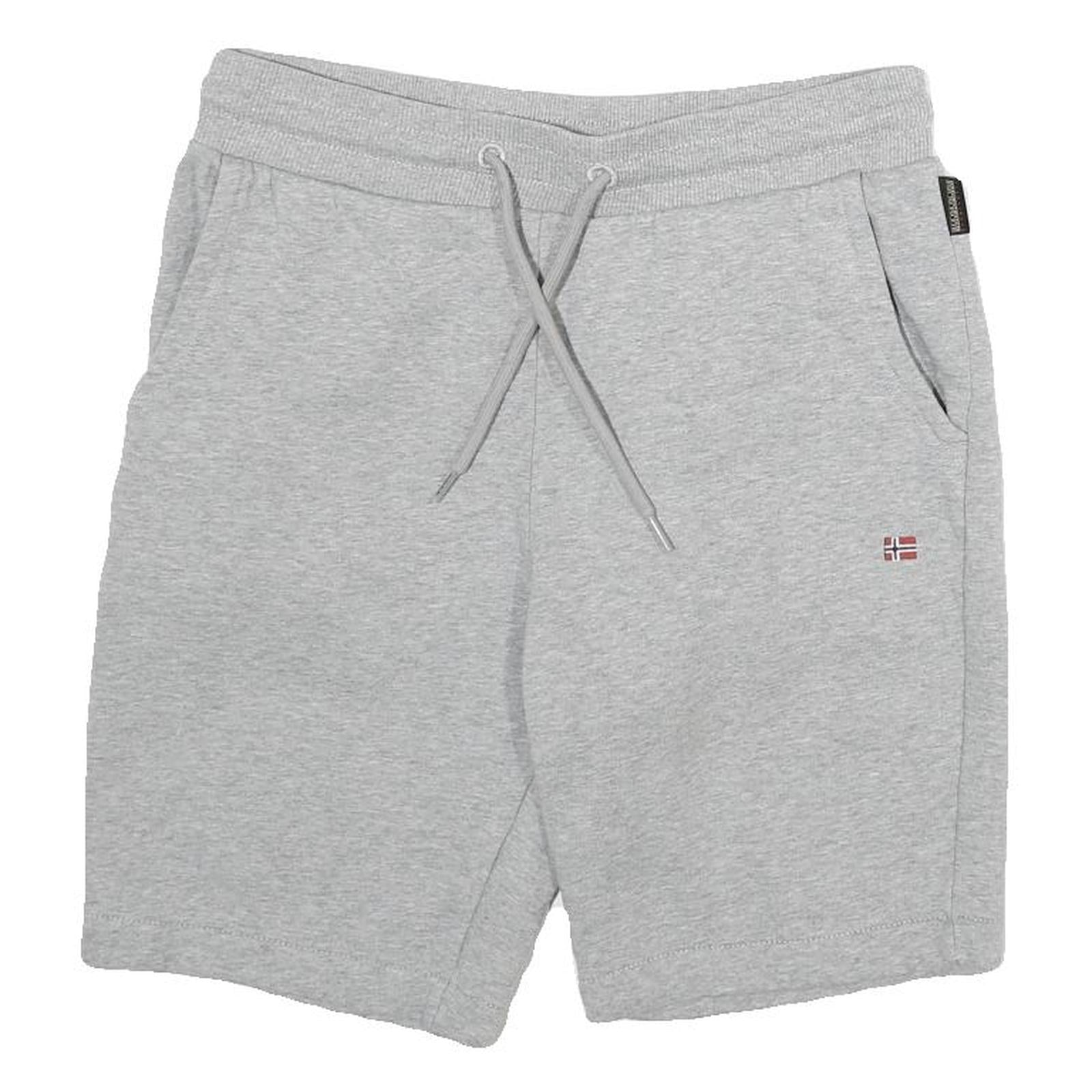 NAPAPIJRI Mens Shorts Grey Casual Cotton Blend S W28 Drawstring Pockets