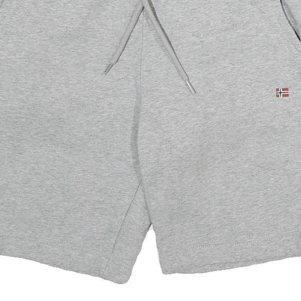 NAPAPIJRI Mens Shorts Grey Casual Cotton Blend S W28 Drawstring Pockets