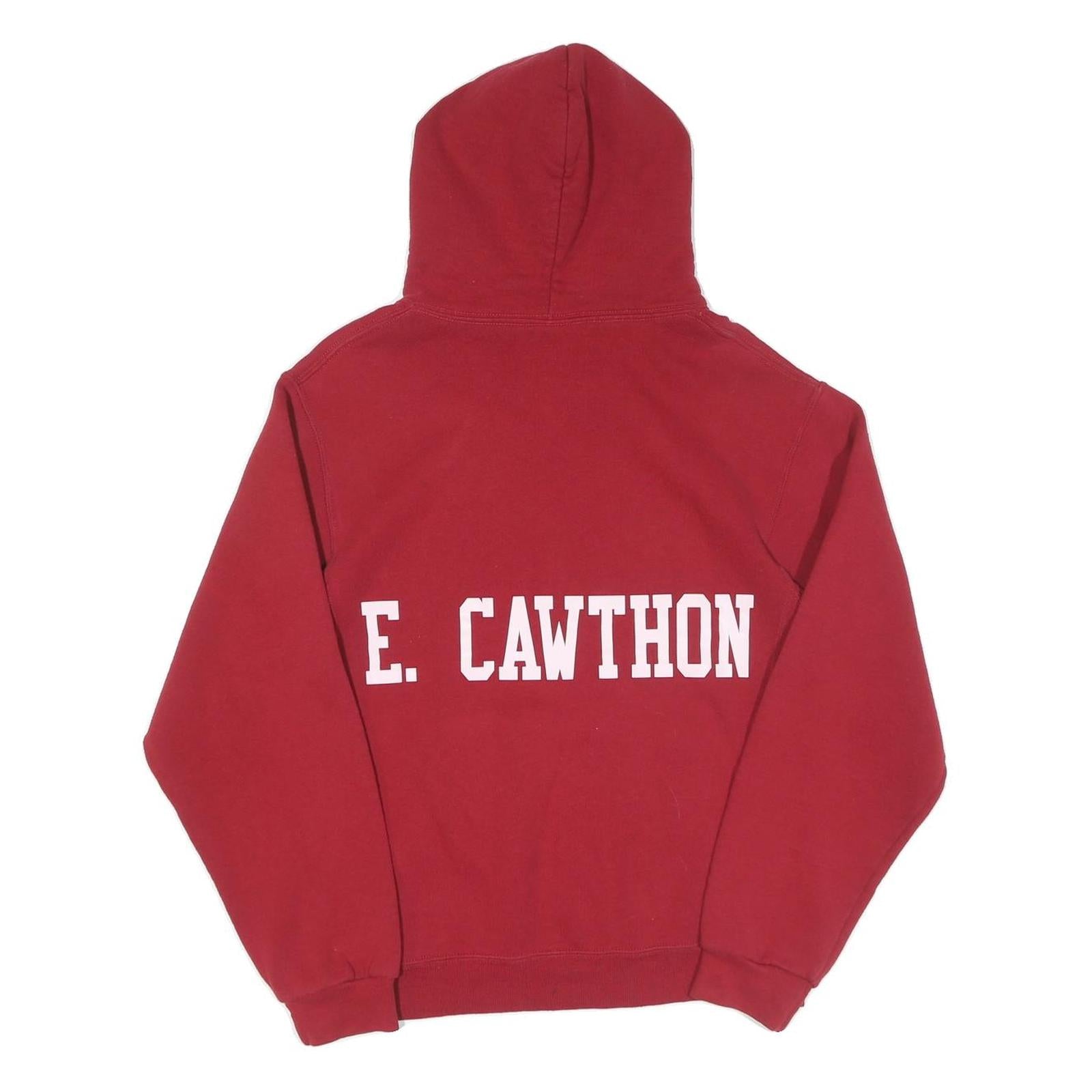 RUSSELL ATHLETIC Mens Red Lowell Track Pullover Hoodie S Cotton Casual