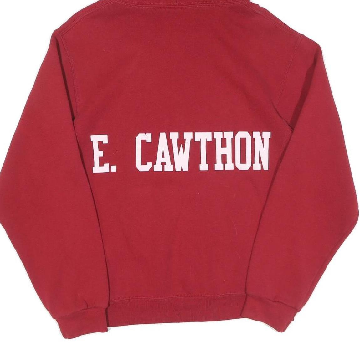 RUSSELL ATHLETIC Mens Red Lowell Track Pullover Hoodie S Cotton Casual