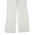 BLUE ASPHALT Womens White Regular Fit Straight Leg Trousers W32 L33 Cotton Blend