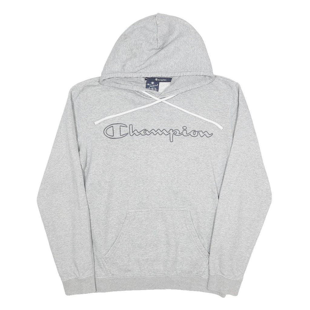 CHAMPION Womens Grey Pullover Hoodie S Cotton Blend Casual Sweatshirt