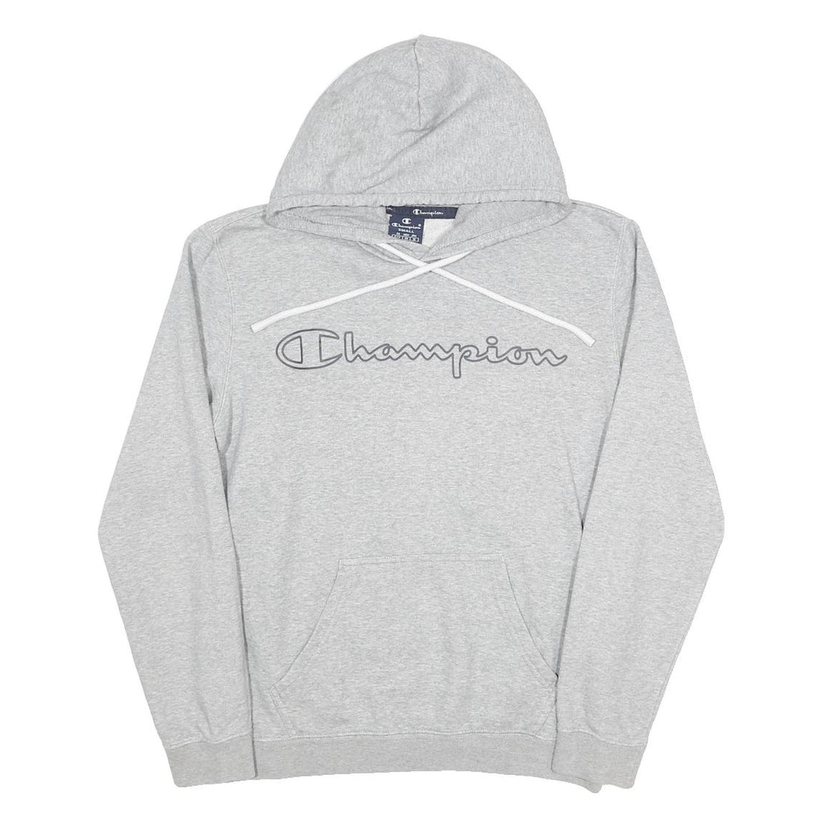 CHAMPION Womens Grey Pullover Hoodie S Cotton Blend Casual Sweatshirt