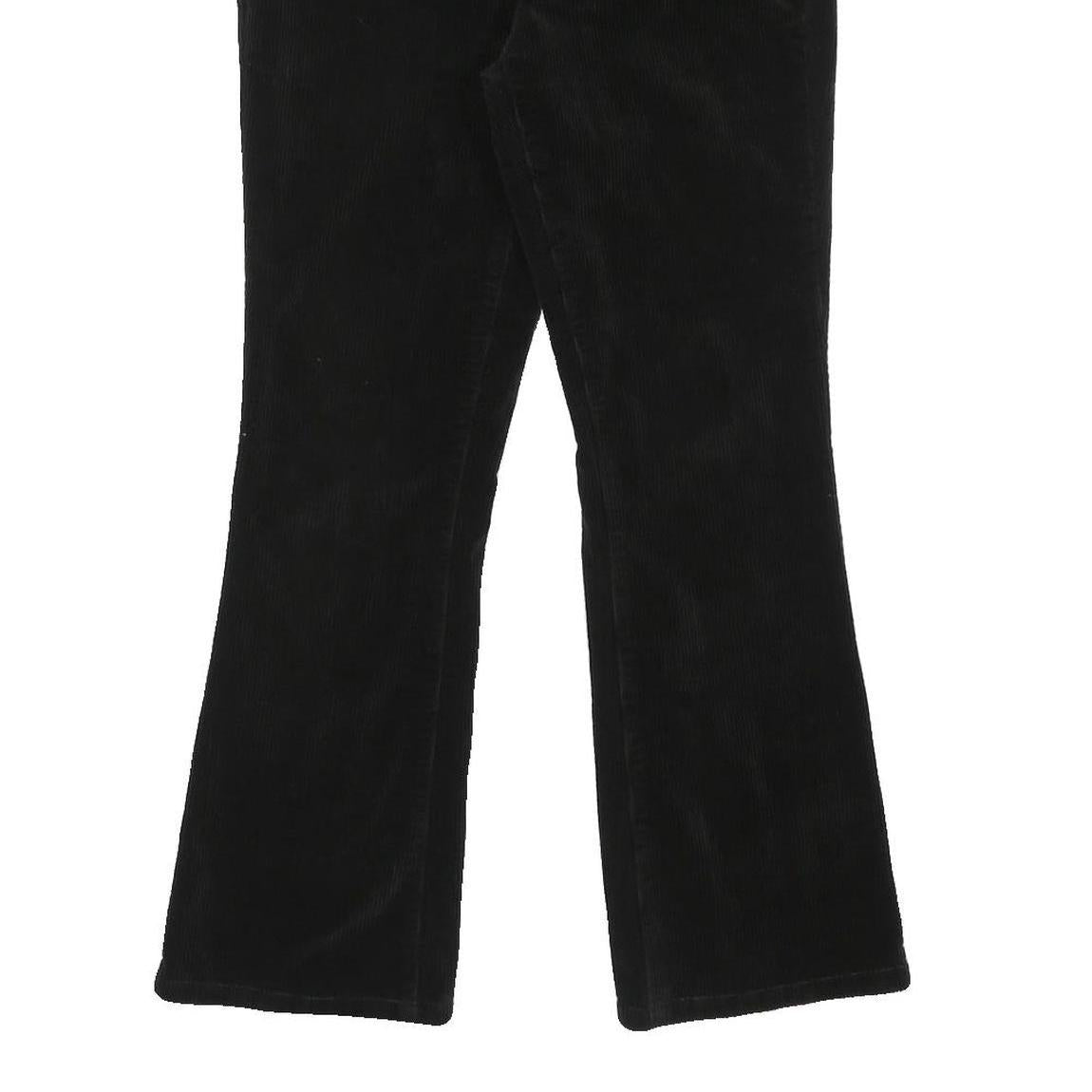 LAUREN RALPH LAUREN Womens Cotton Blend Black Regular Flared Trousers W27 L27