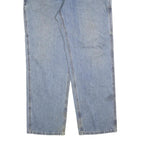 CARHARTT Mens Loose Blue Denim Light Jeans W36 L32 Workwear Zip Closure