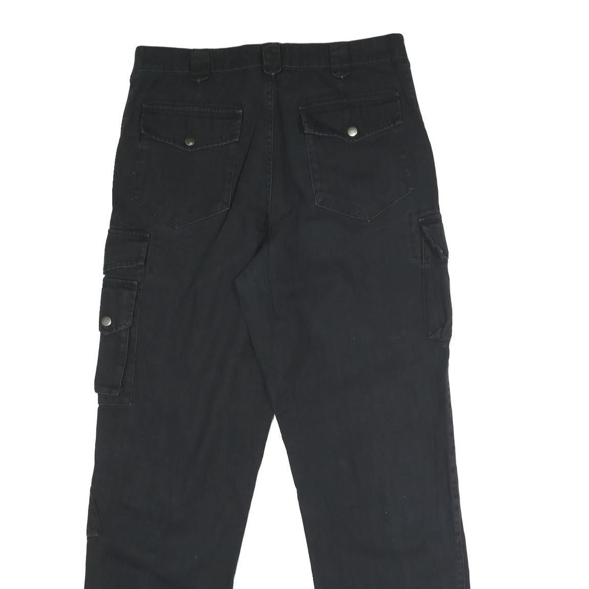 BDG Womens Cotton Blend Black Regular Fit Cargo Trousers W35 L34 Casual Utility