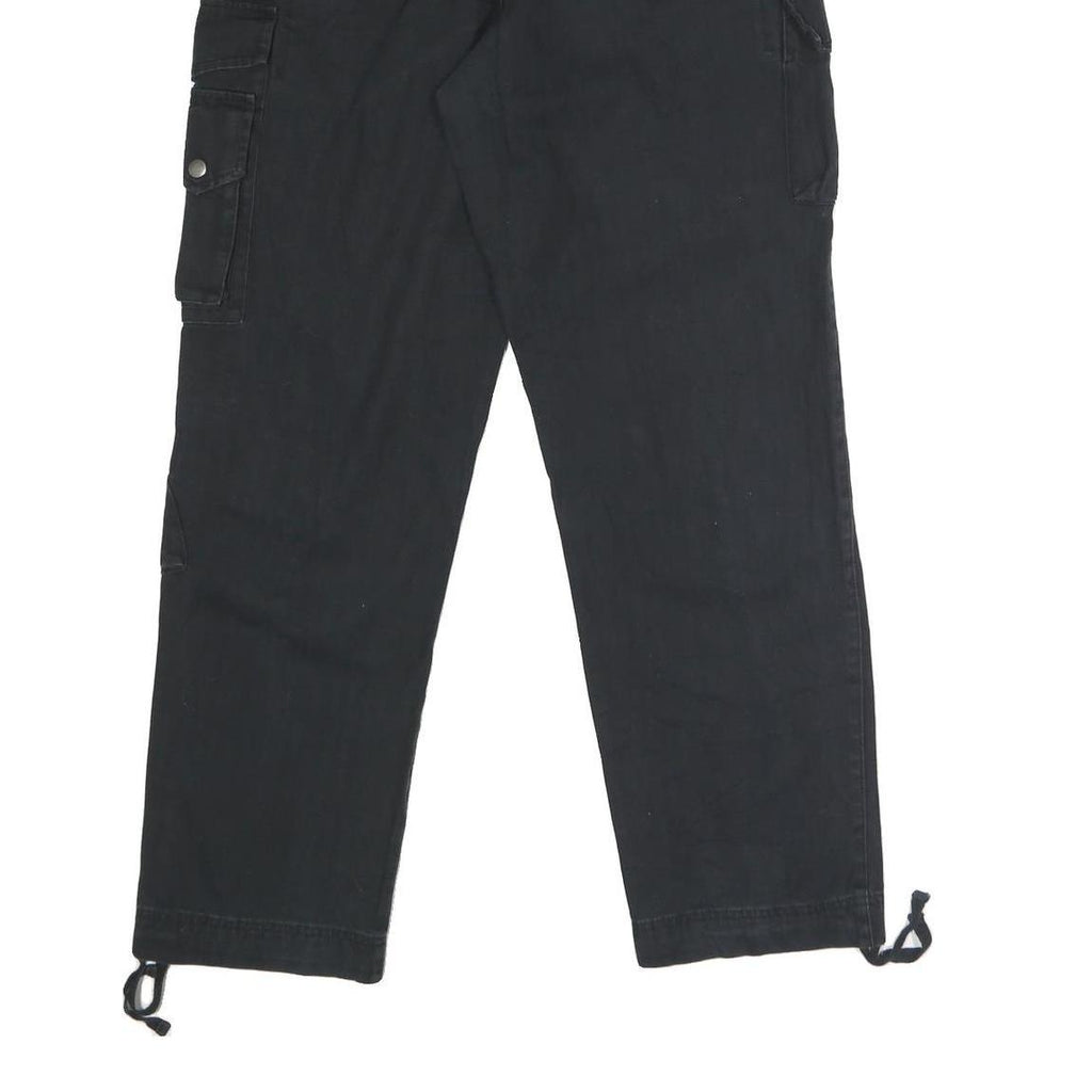 BDG Womens Cotton Blend Black Regular Fit Cargo Trousers W35 L34 Casual Utility