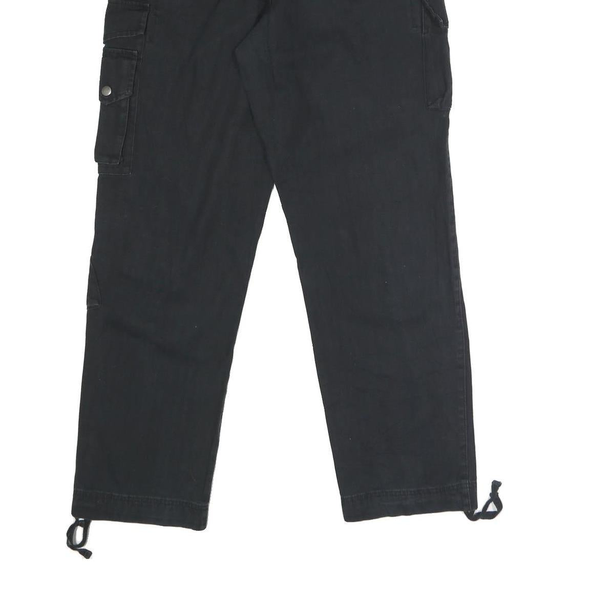 BDG Womens Cotton Blend Black Regular Fit Cargo Trousers W35 L34 Casual Utility
