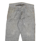 ROUGH Mens Regular Fit Blue Denim Jeans W36 L25 Workwear Zip Closure