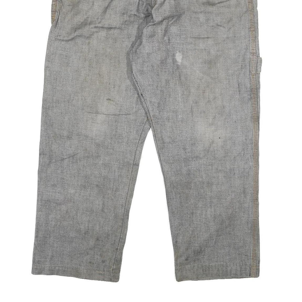 ROUGH Mens Regular Fit Blue Denim Jeans W36 L25 Workwear Zip Closure